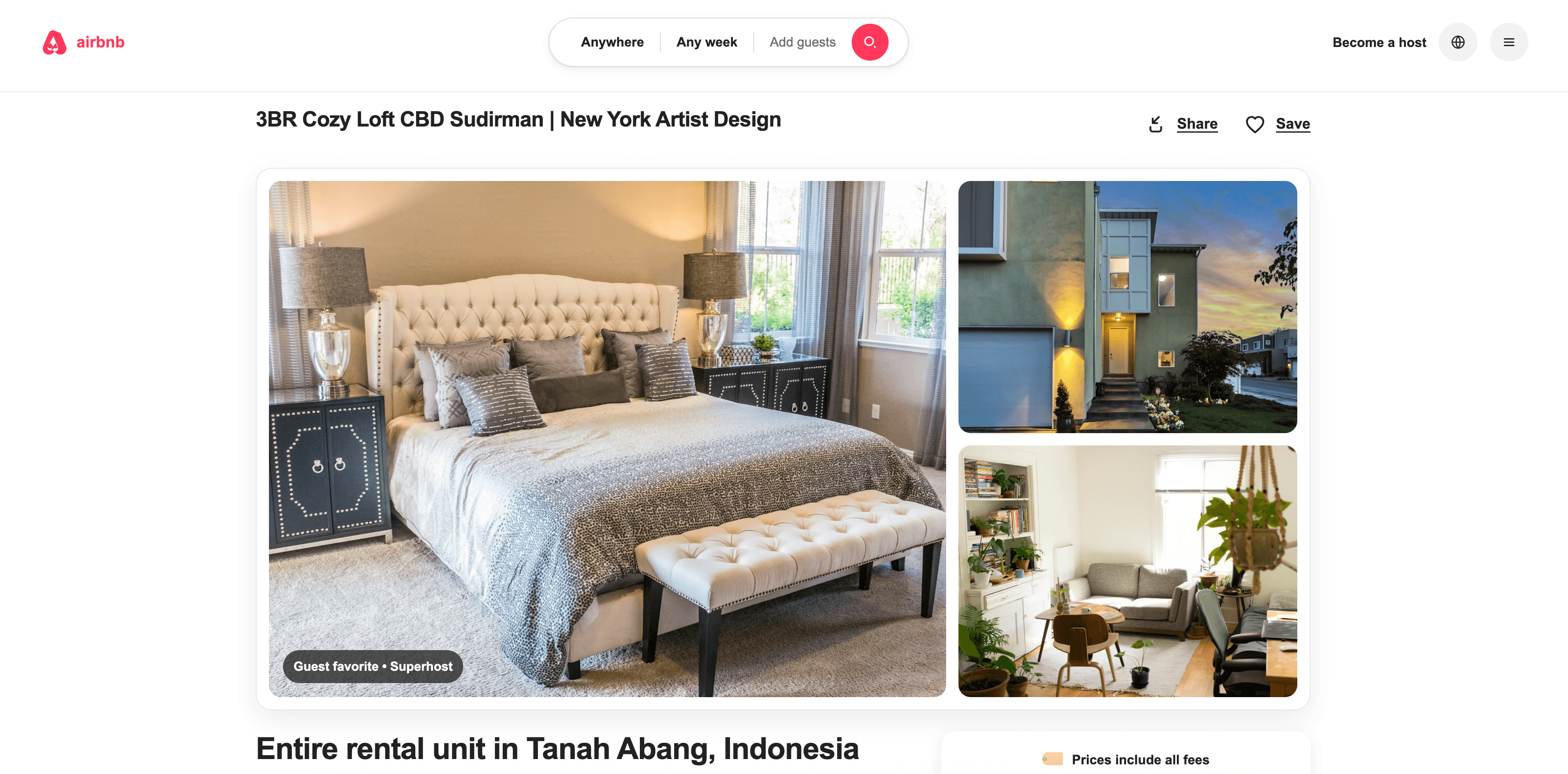 Air Bnb Property Detail Landing Page